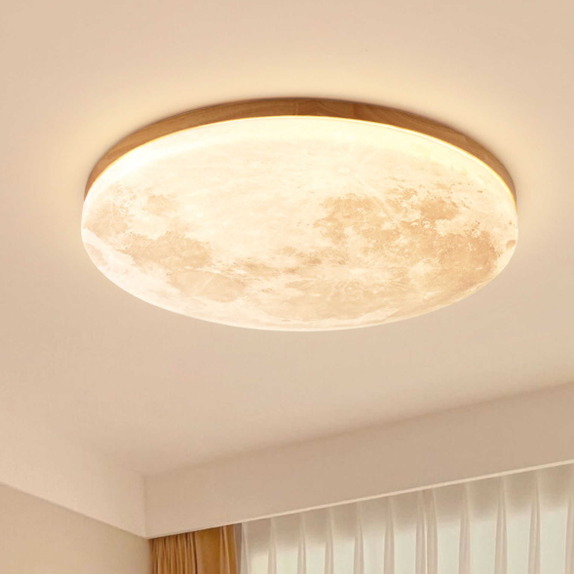 Lunis | Realistisk månetekstur indbygningsloftlampe