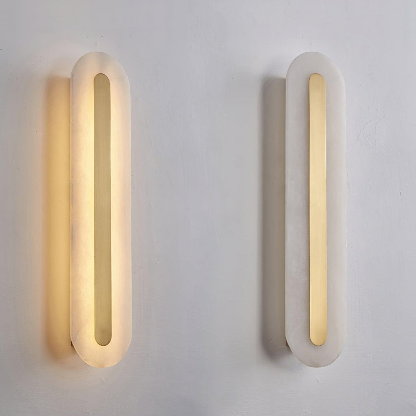 Corinthia | Alabaster cylindrisk gennemsigtig stenvæglampe  