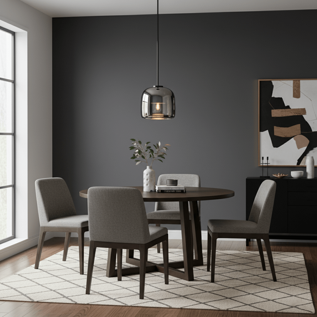 Orionth | Geometrisk Skulpturel Håndblæst Glas Kugle Pendellampe