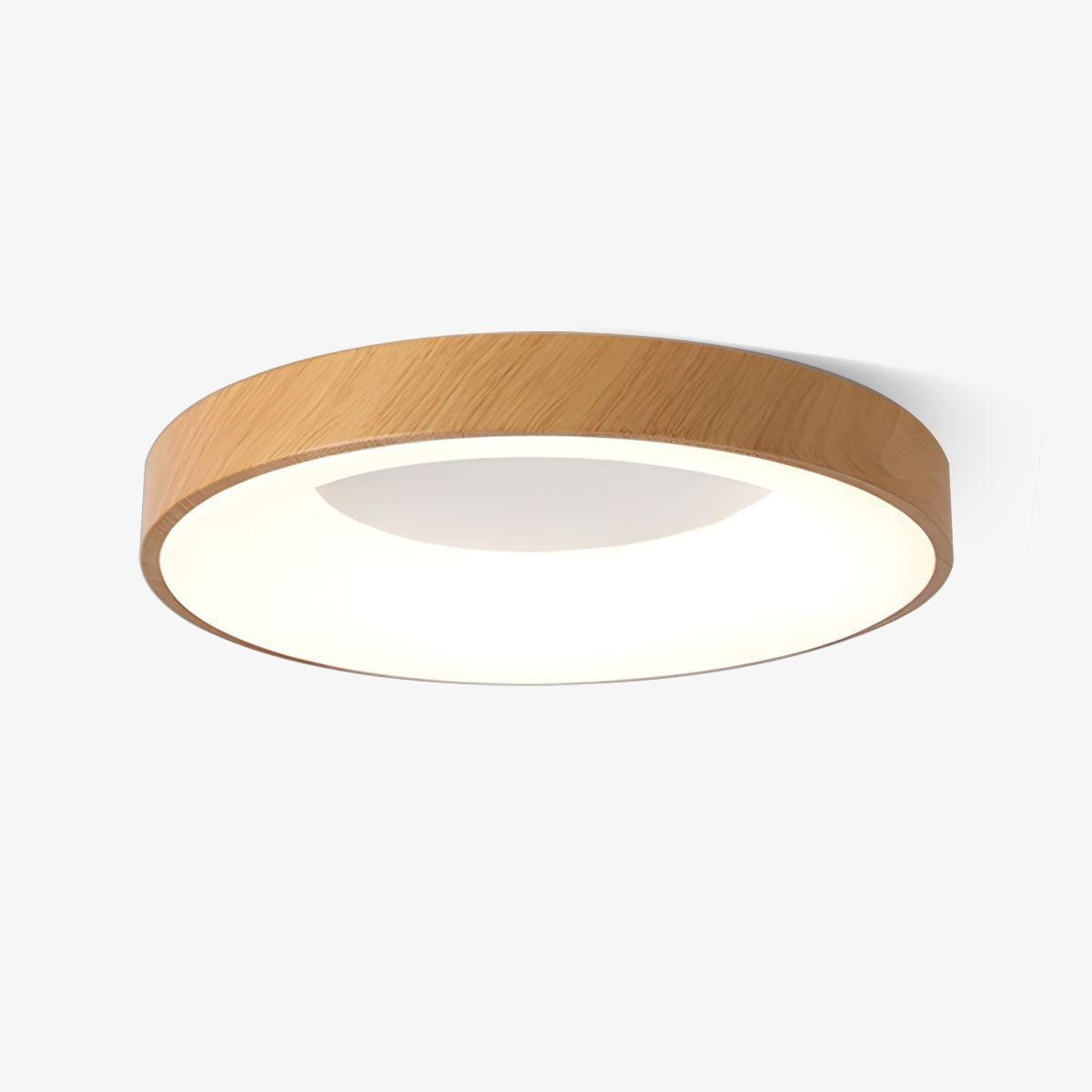 Lythara | Nordisk træ flush montering cirkulær LED loftslampe