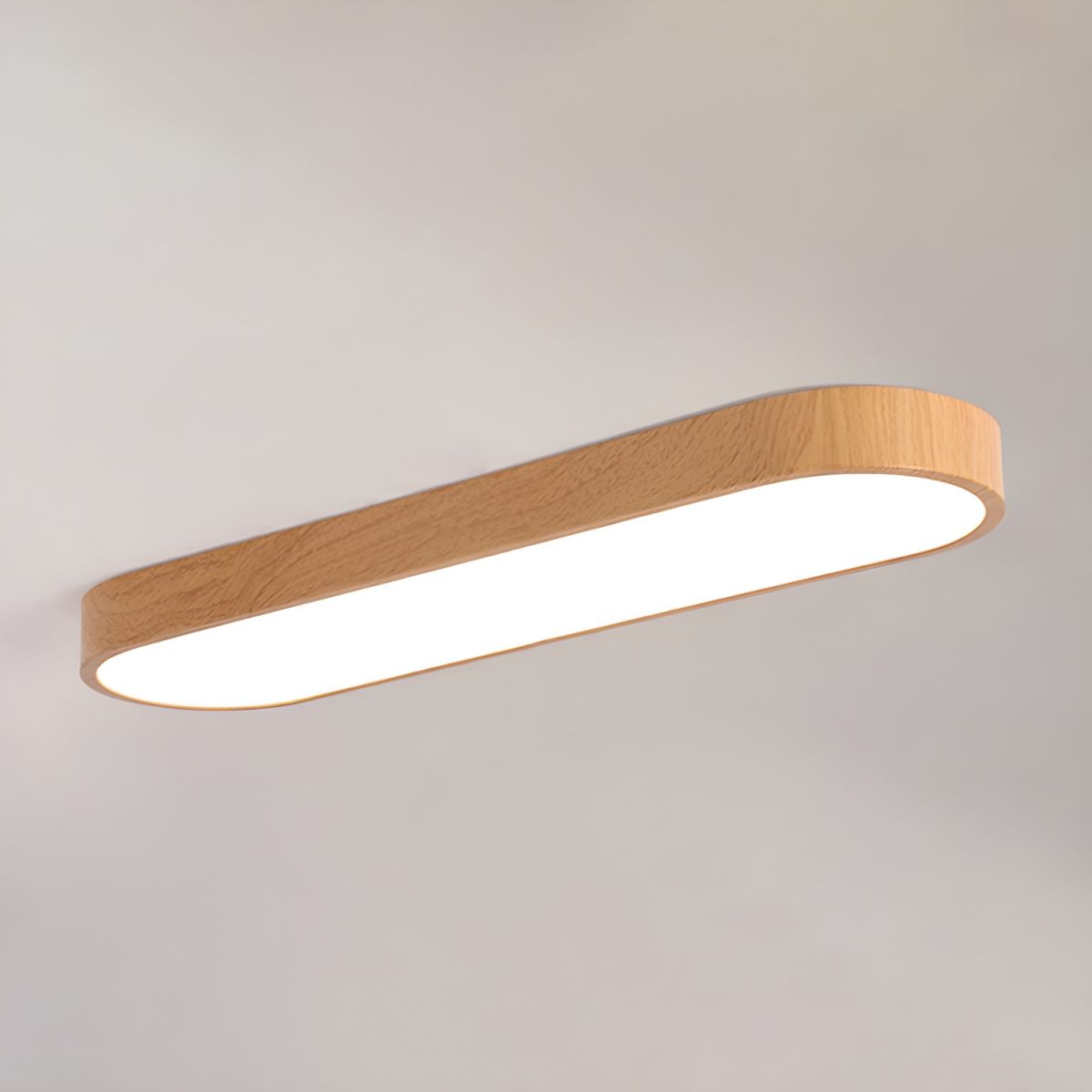 Lythara | Nordisk træ flush montering cirkulær LED loftslampe