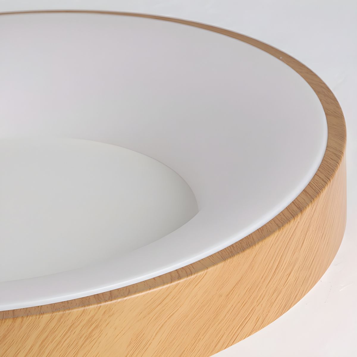 Lythara | Nordisk træ flush montering cirkulær LED loftslampe