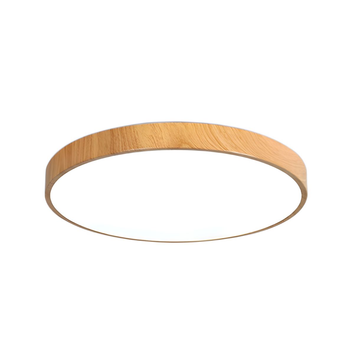 Lythara | Nordisk træ flush montering cirkulær LED loftslampe