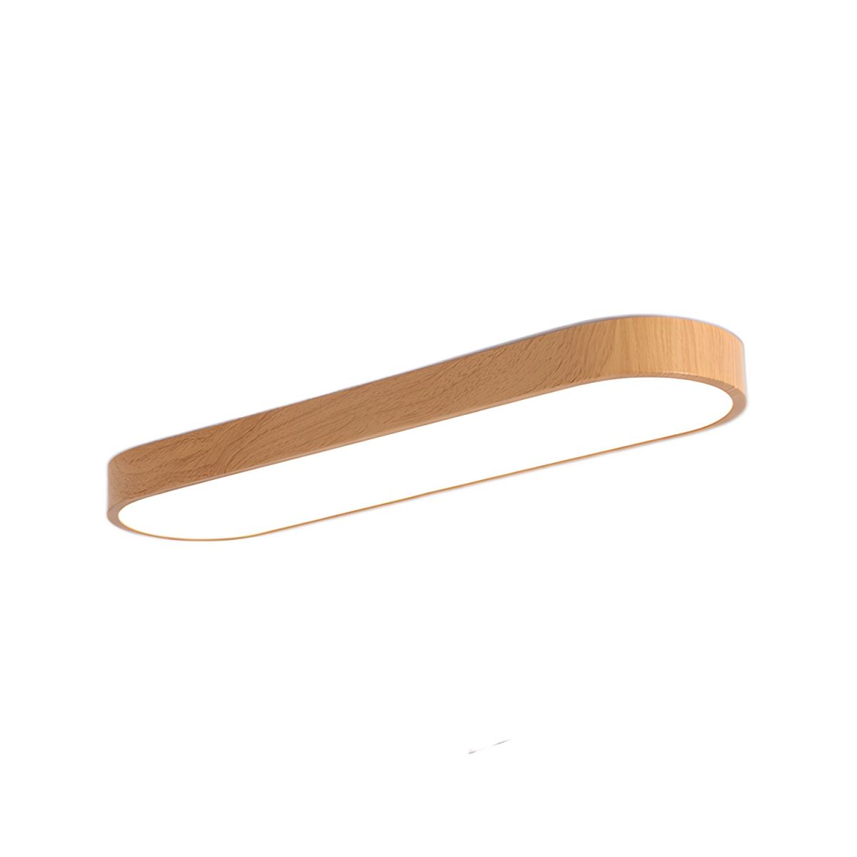Lythara | Nordisk træ flush montering cirkulær LED loftslampe