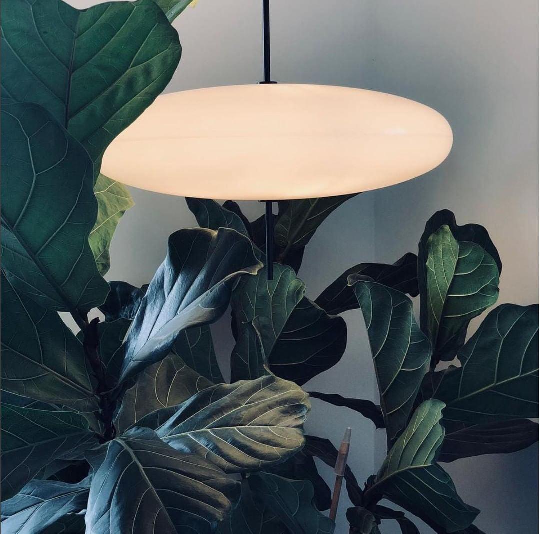 Belthorim | Opaliseret disk silhuet minimalistisk pendellampe