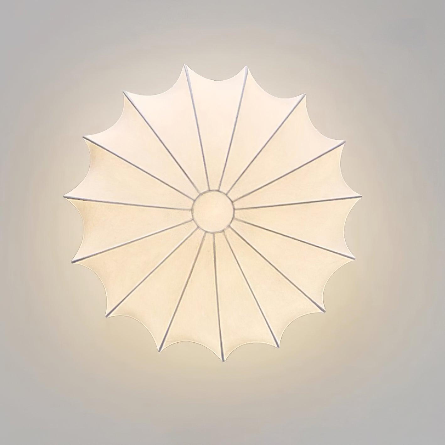 Korisand | Mid-century geometrisk skulpturel silkemesh loftslampe