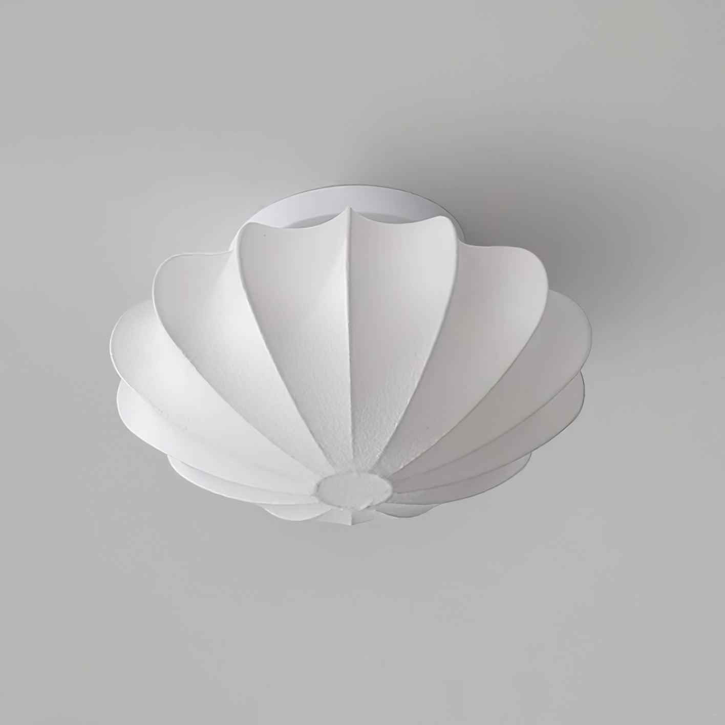 Korisand | Mid-century geometrisk skulpturel silkemesh loftslampe