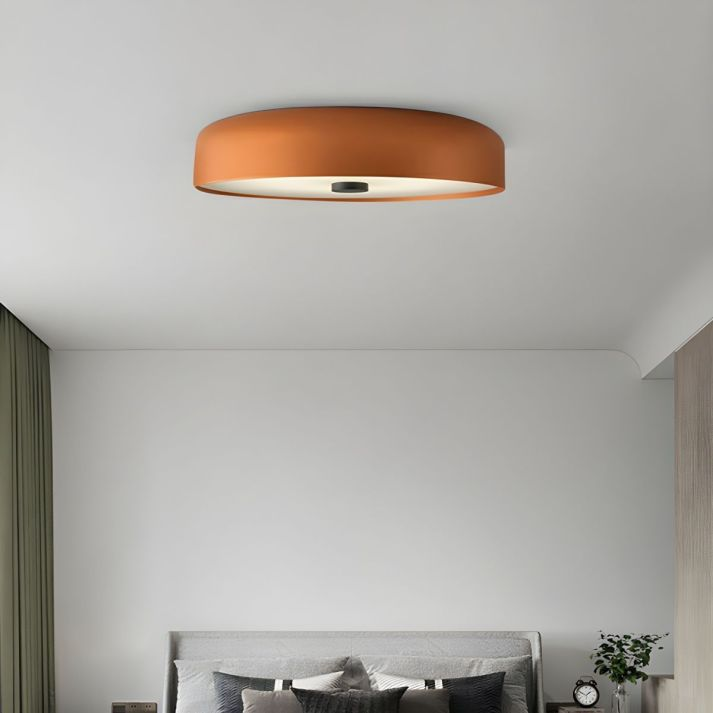 Nordisk retro rund minimalistisk indbygningsloftlampe