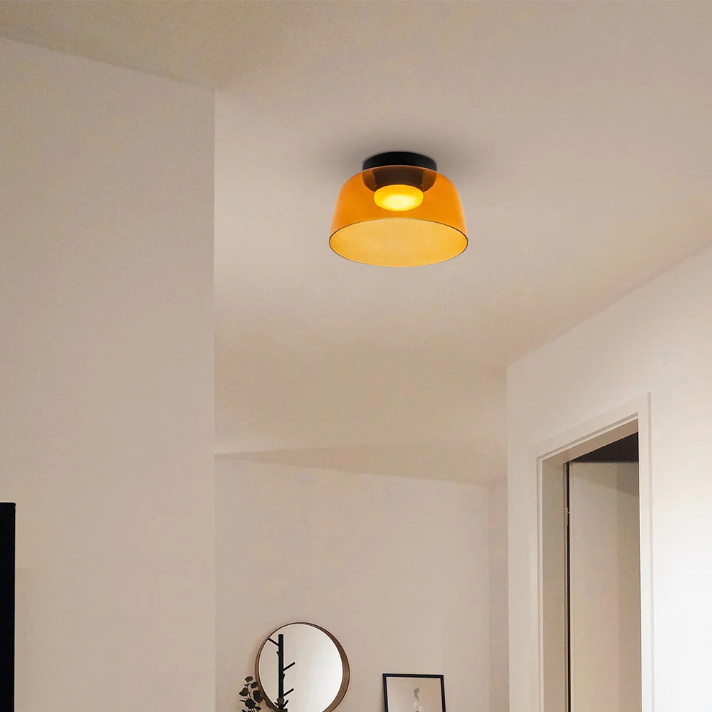 Nebula | Moderne lagdelt glødende glas kuppelloftslampe