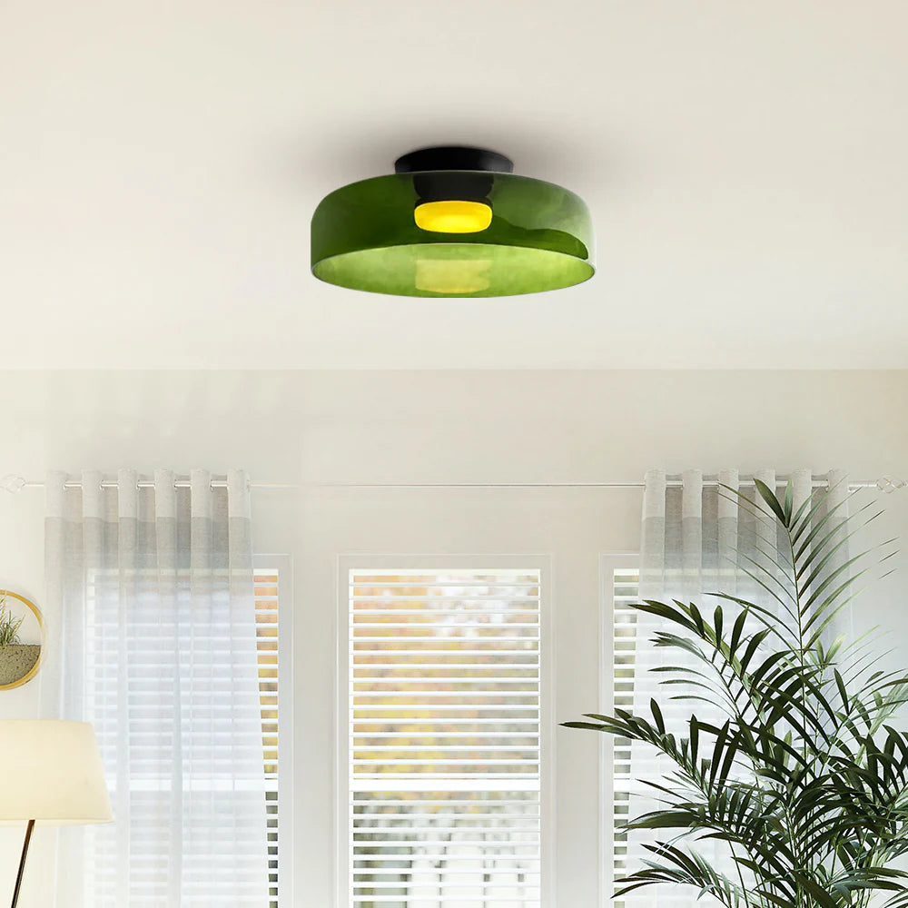 Nebula | Moderne lagdelt glødende glas kuppelloftslampe
