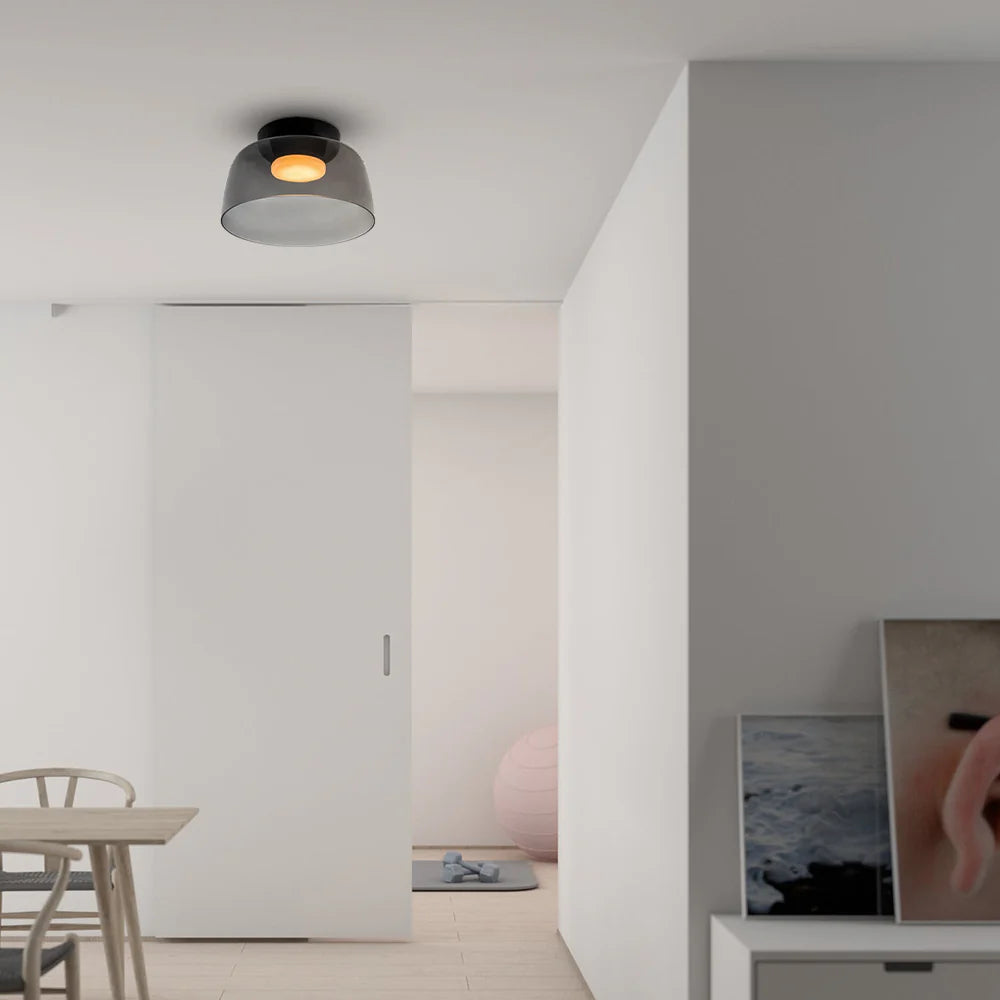 Nebula | Moderne lagdelt glødende glas kuppelloftslampe