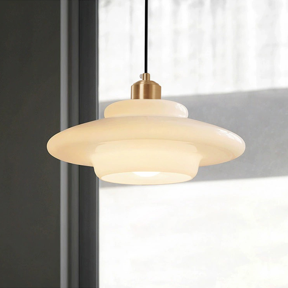 Vellum | Nordisk lagdelt opak glas drop pendellampe