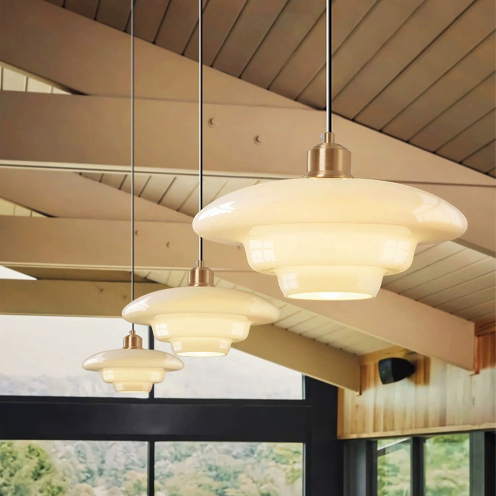 Vellum | Nordisk lagdelt opak glas drop pendellampe