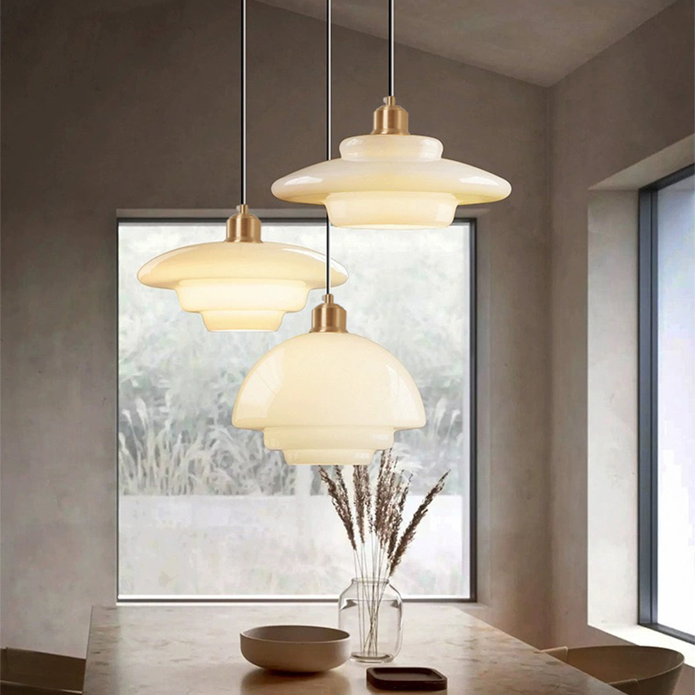 Vellum | Nordisk lagdelt opak glas drop pendellampe