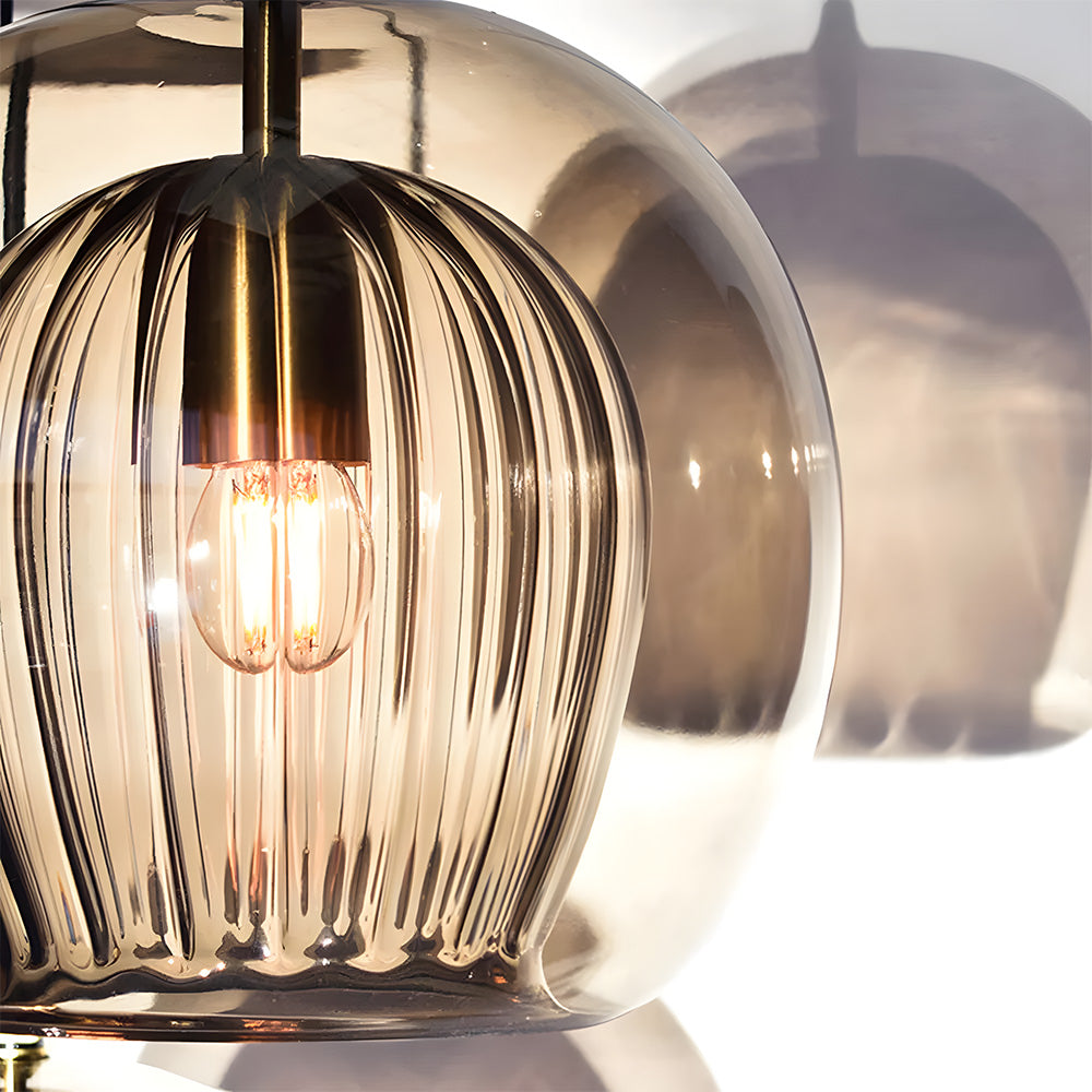 Orbia | Moderne ribbet kugledrop pendellampe