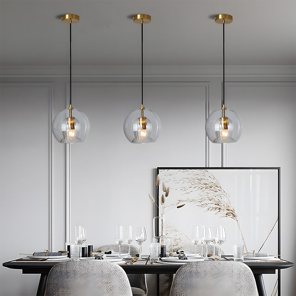 Orbia | Moderne ribbet kugledrop pendellampe