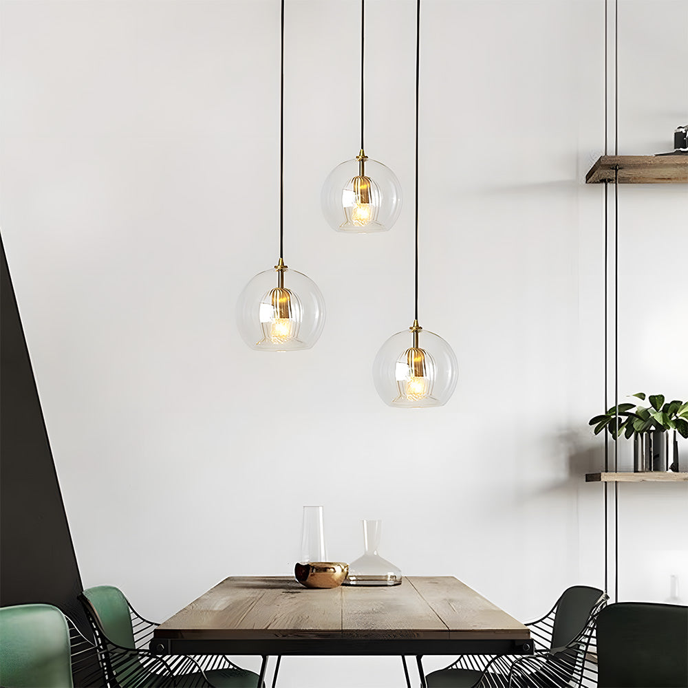 Orbia | Moderne ribbet kugledrop pendellampe