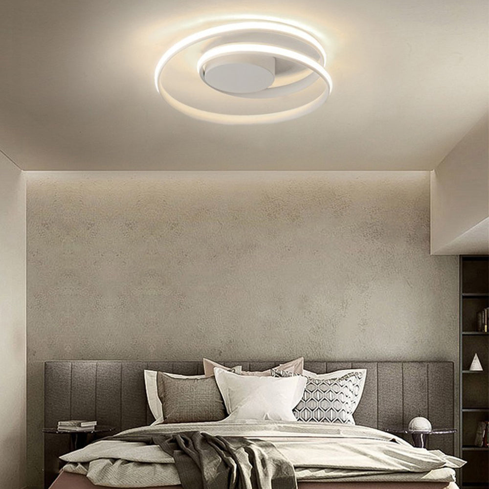Spira | Slank minimalistisk spiralring flush mount loftslampe