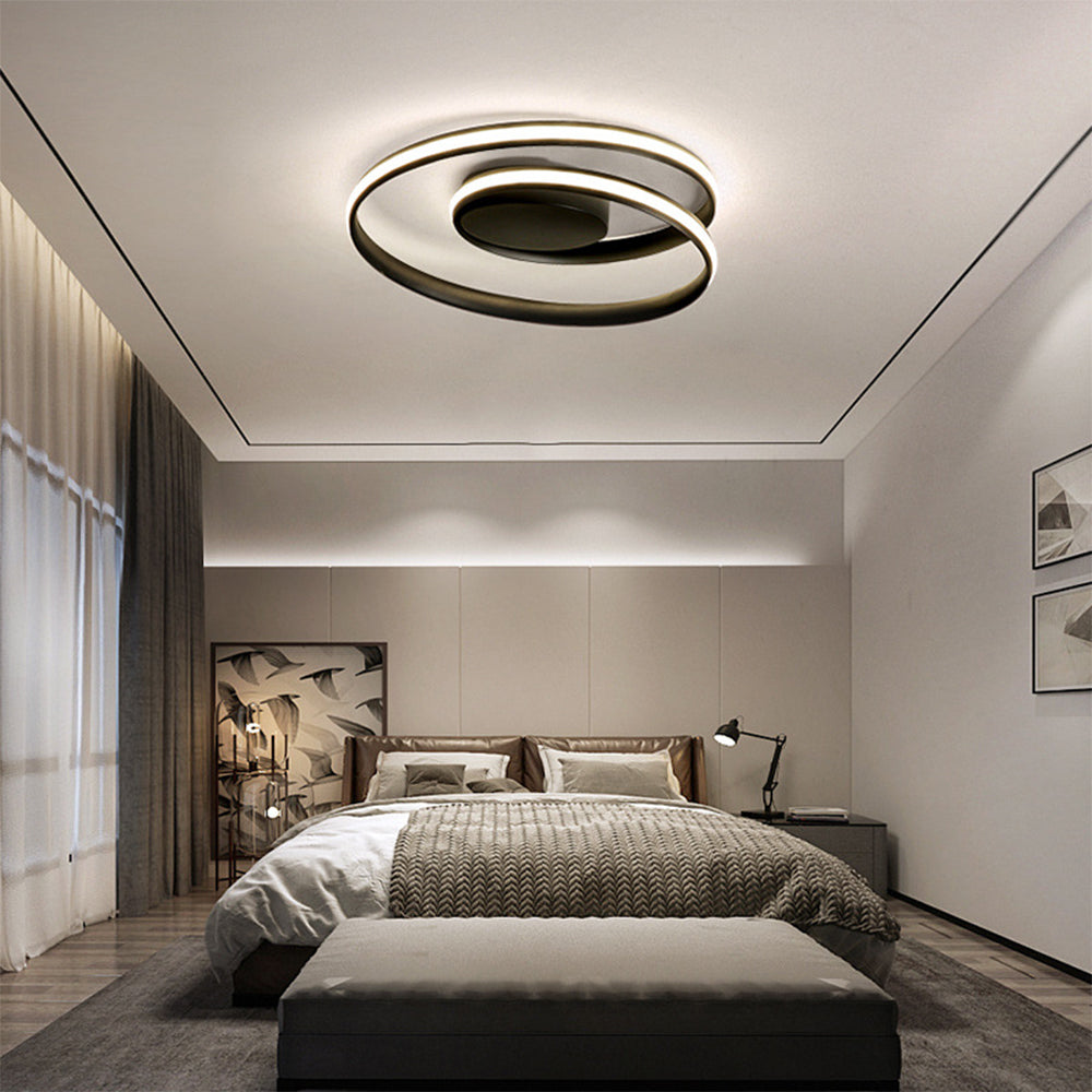 Spira | Slank minimalistisk spiralring flush mount loftslampe