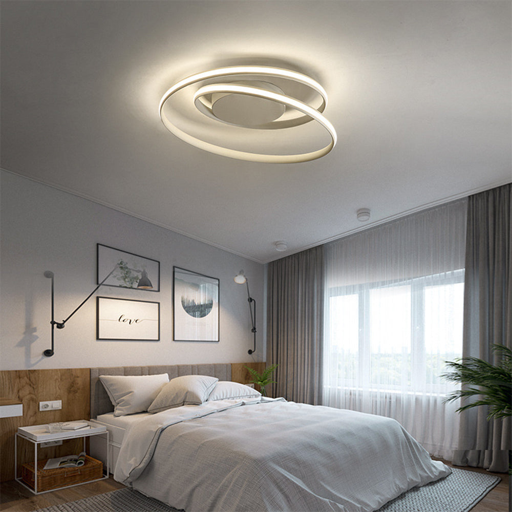 Spira | Slank minimalistisk spiralring flush mount loftslampe