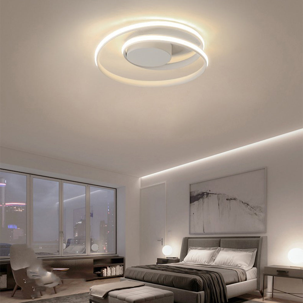 Spira | Slank minimalistisk spiralring flush mount loftslampe