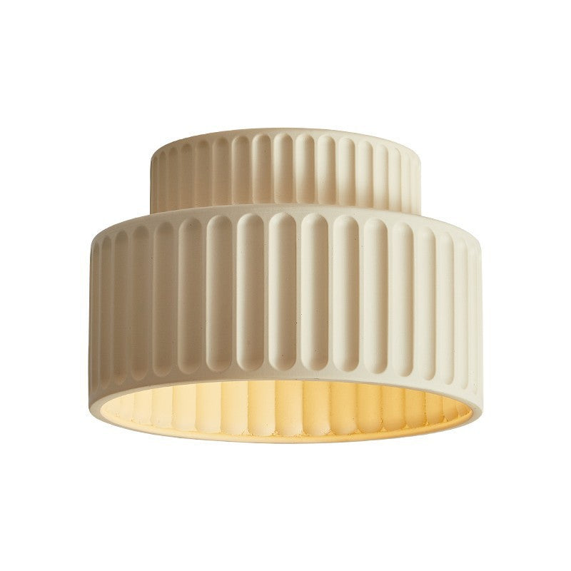 Ceramis | Moderne ribbet harpiks indbygningsloftlampe
