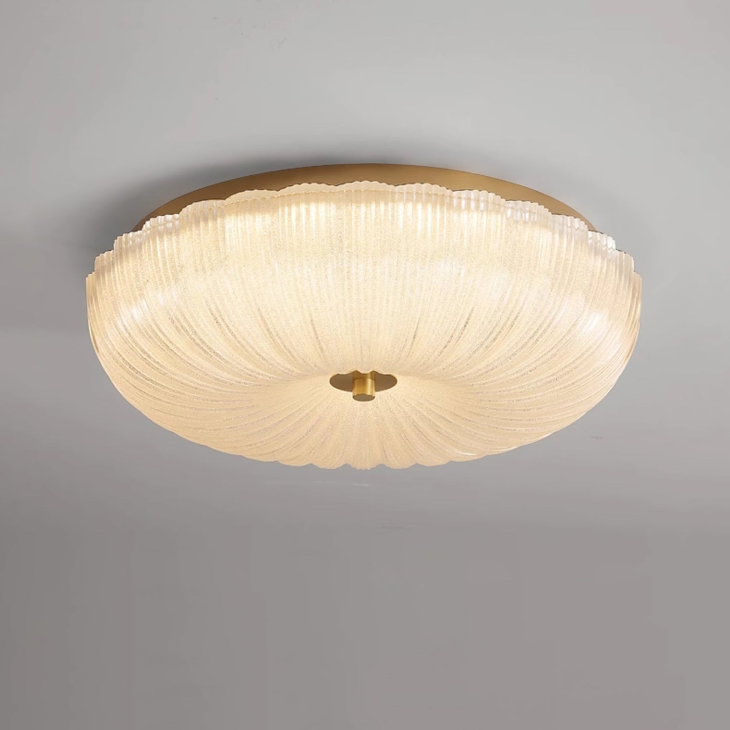 Halo | Elegant tekstureret bølget glas loftslampe