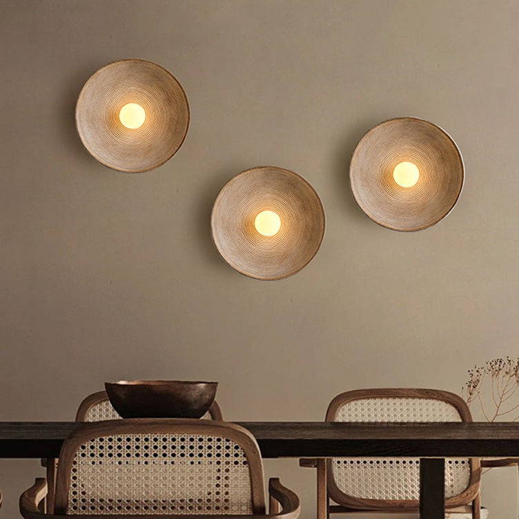 Yugen | Minimalist Japanese Style Textured Bowl Wall Light