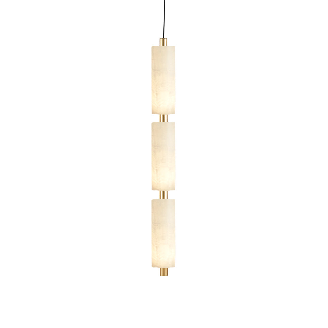 Lythara | Lineær minimalistisk alabast stenkolonne pendel