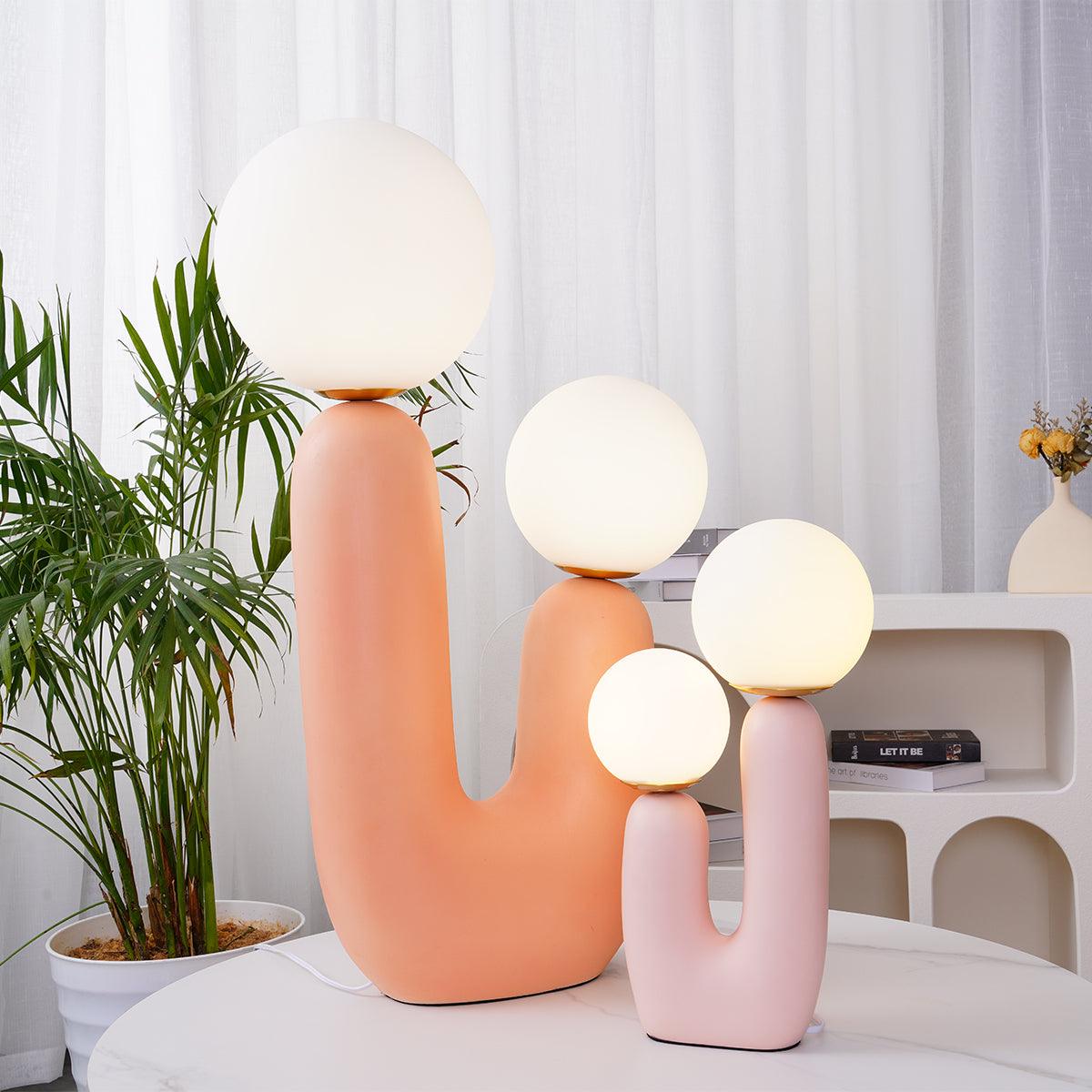 Corisande | Avantgarde rå skulpturel glas kugle bordlampe