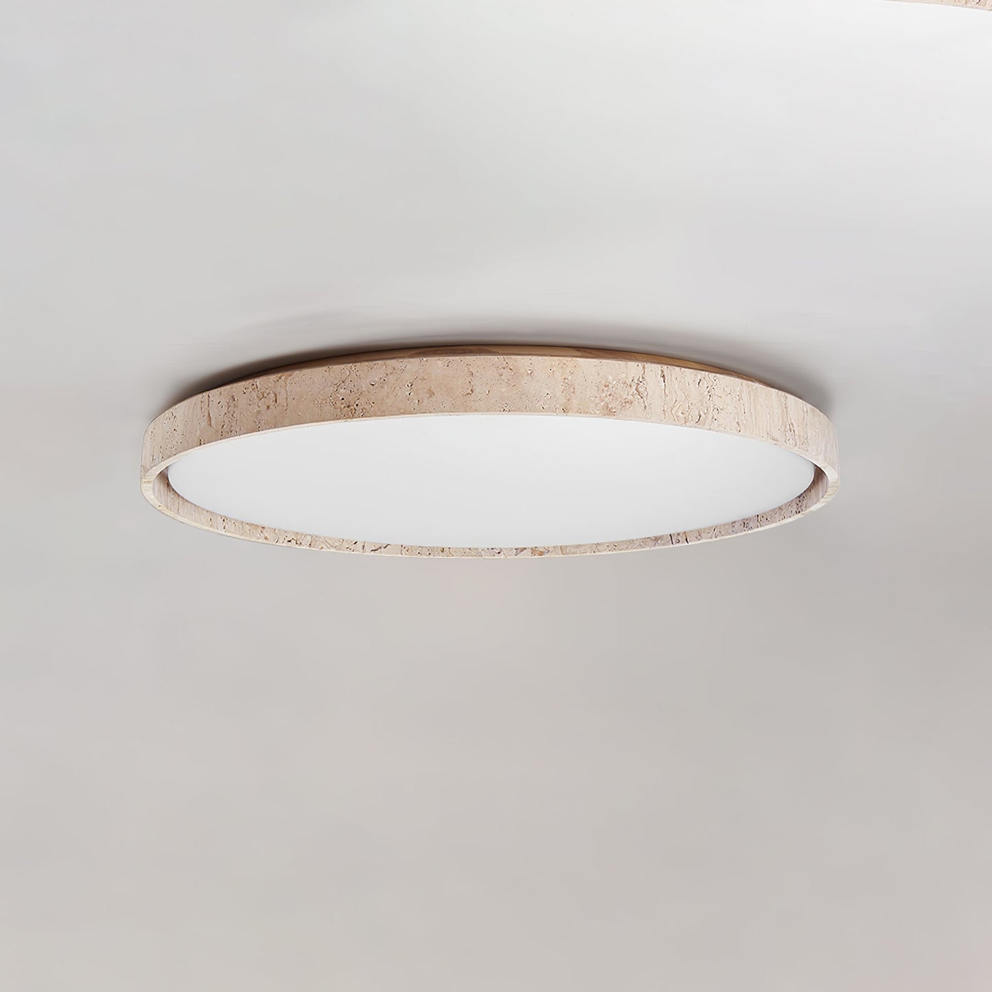 Aeristhos | Minimalistisk håndskåret rund travertin sten loftslampe