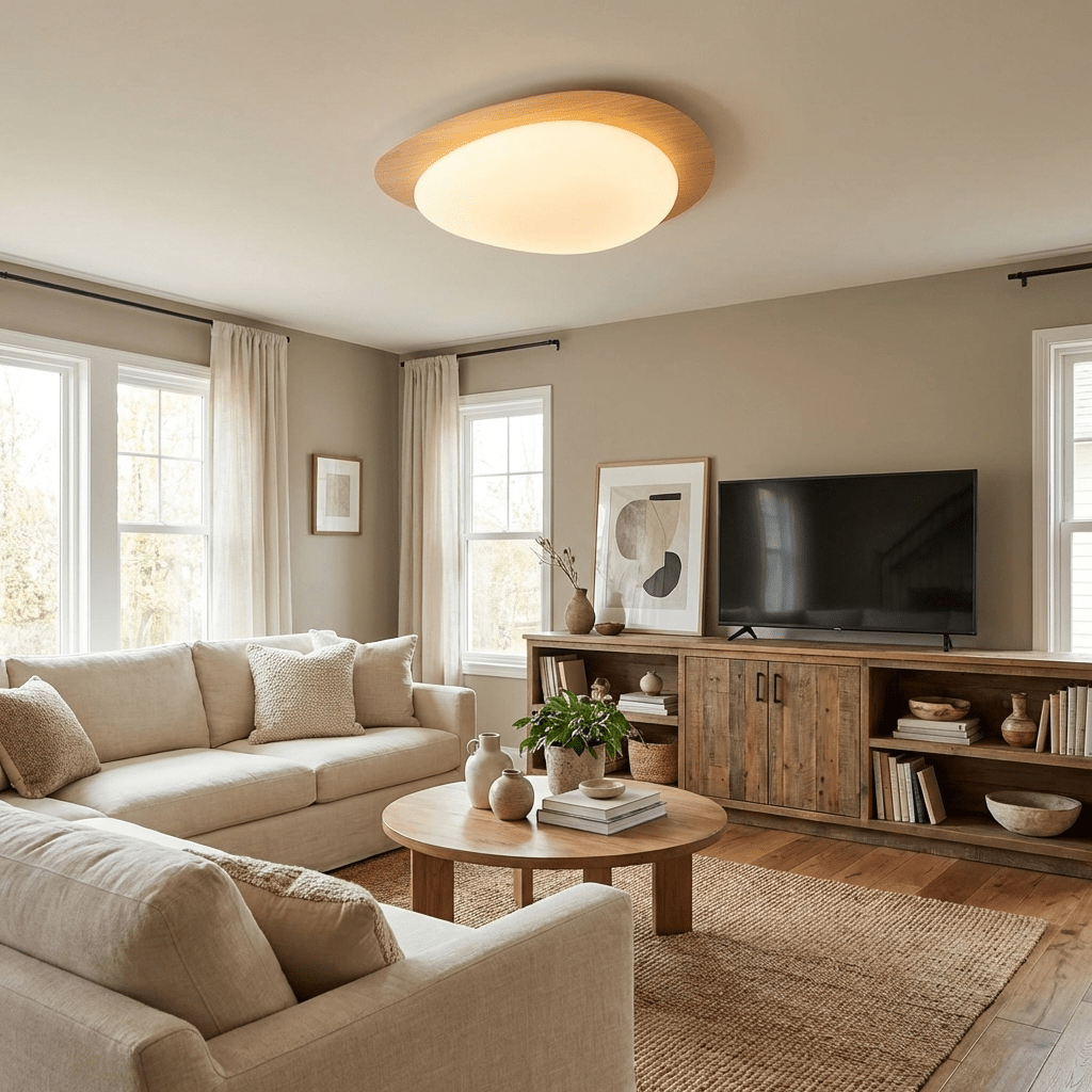 Elenorris | Skulpturel Pebble Silhuet Indbygningsloftlampe