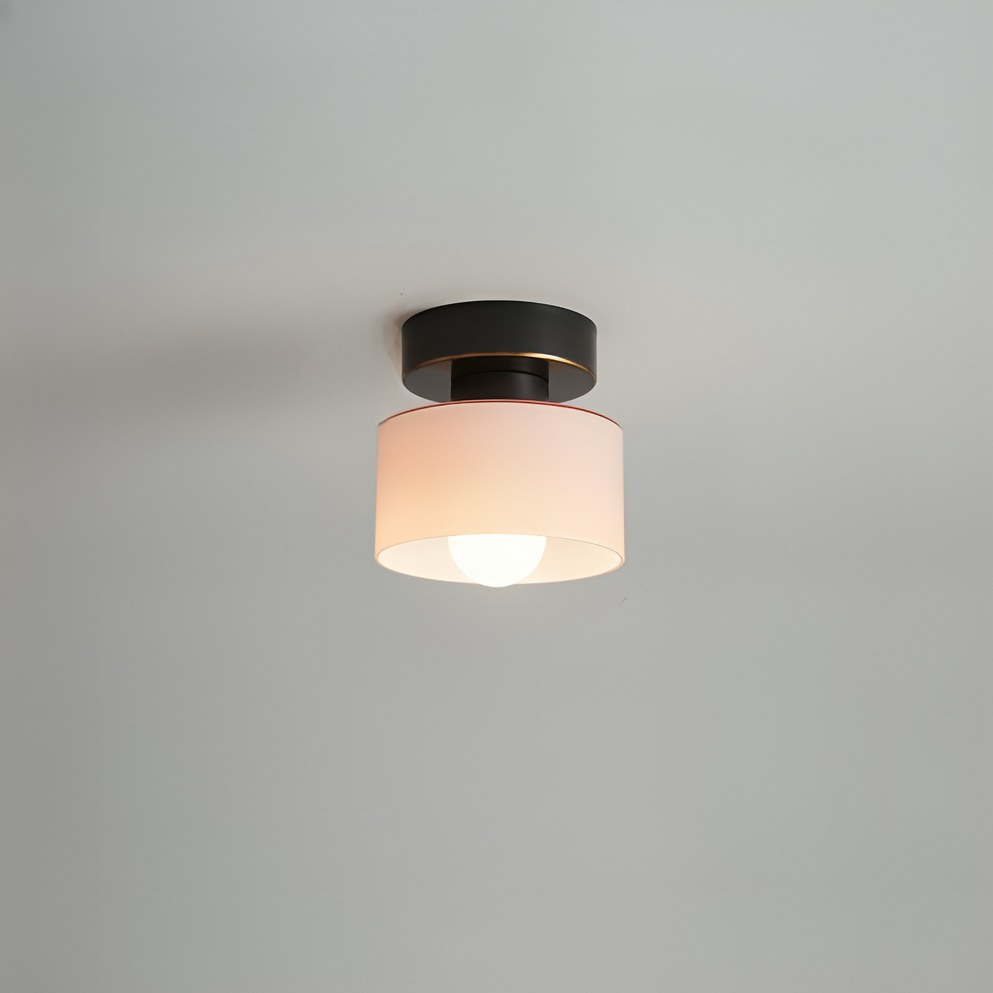 Aurel | Moderne Bauhaus cylindrisk glas indbygningsloftlampe