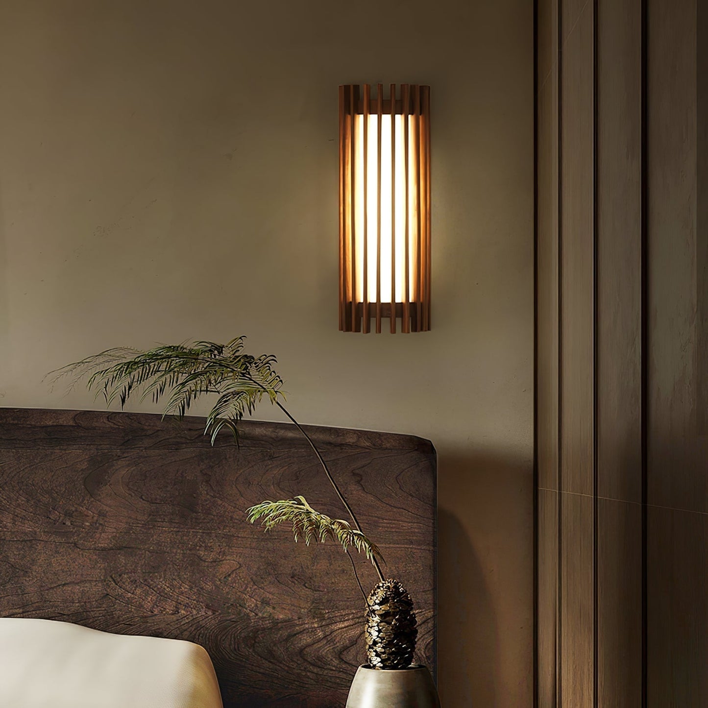 Arbor | Minimalistisk naturlig træstruktur væglampe