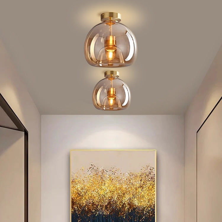 Fumea | Moderne tonet glas kugleloftslampe