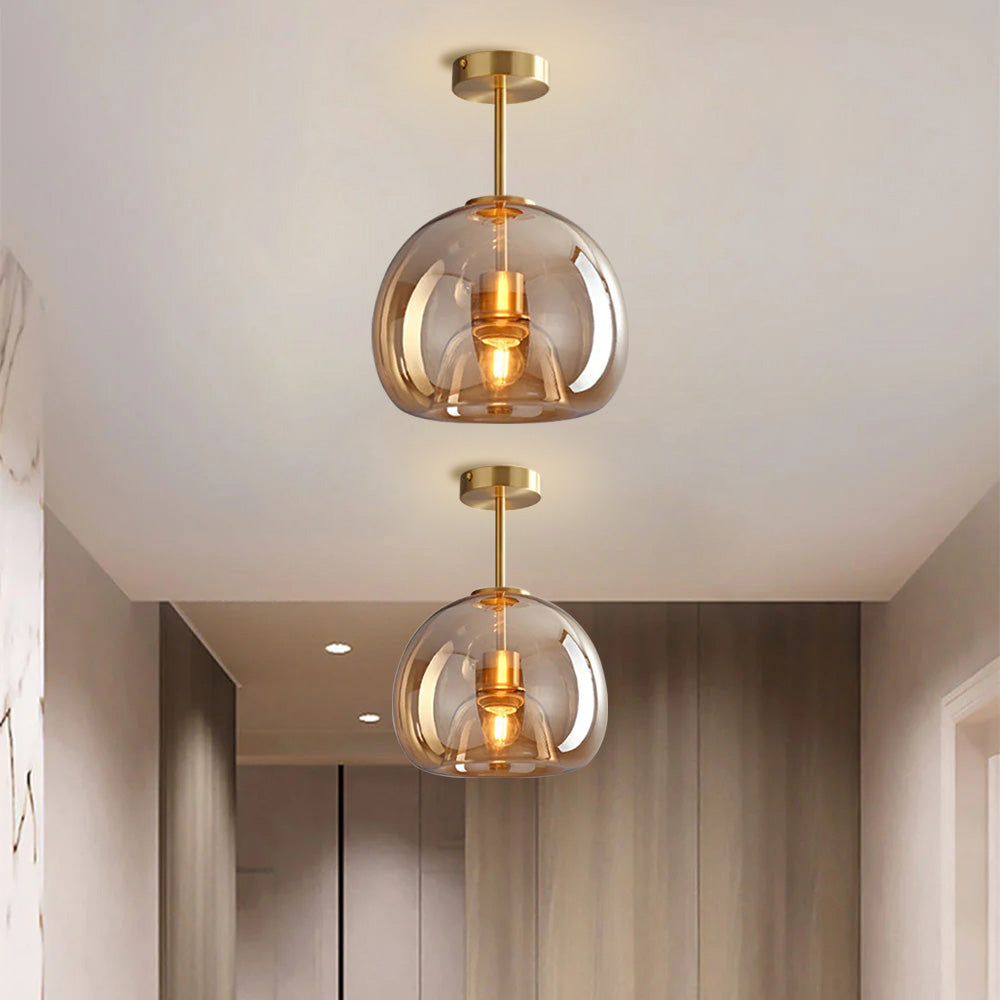 Fumea | Moderne tonet glas kugleloftslampe