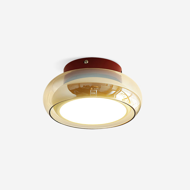 Retro glas kompakt indbygningsloftlampe