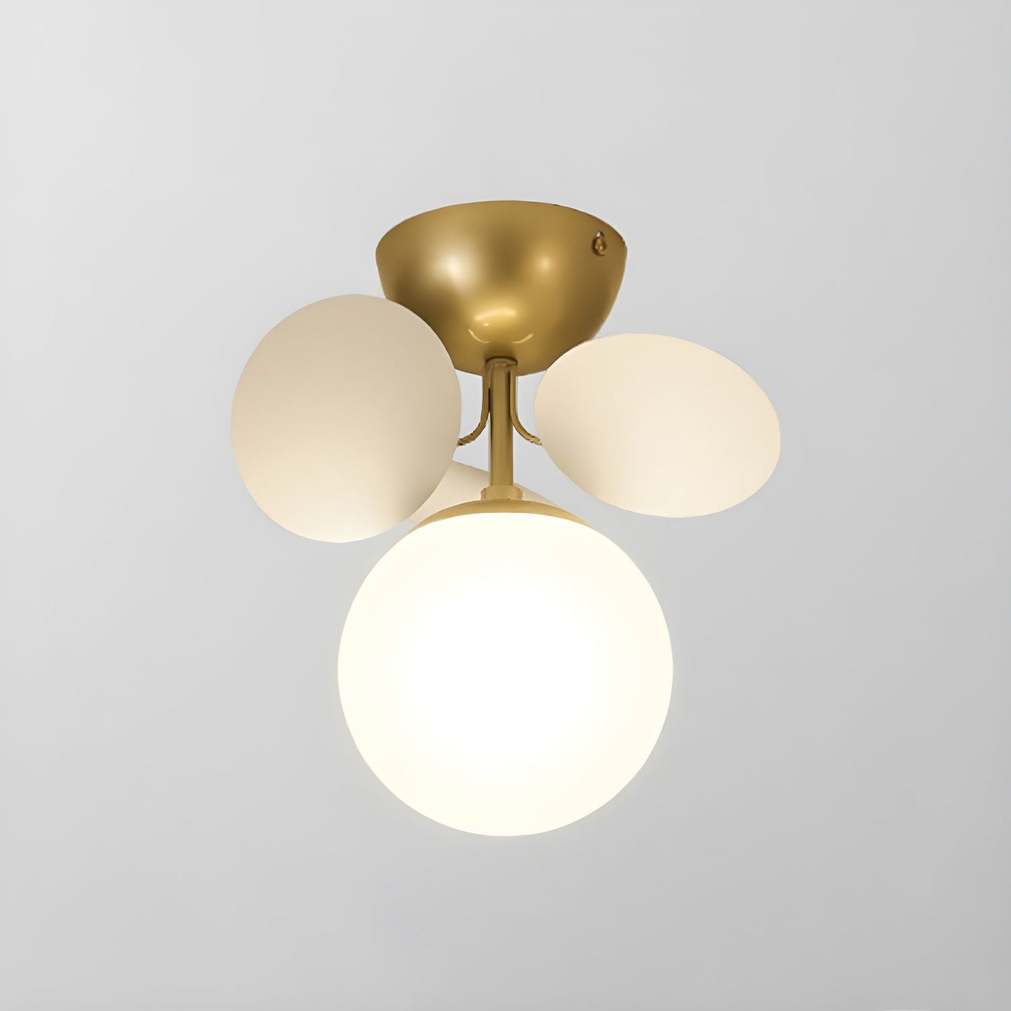 Kalythos | Skulpturel geometrisk disk klynge semi-flush monteret loftslampe