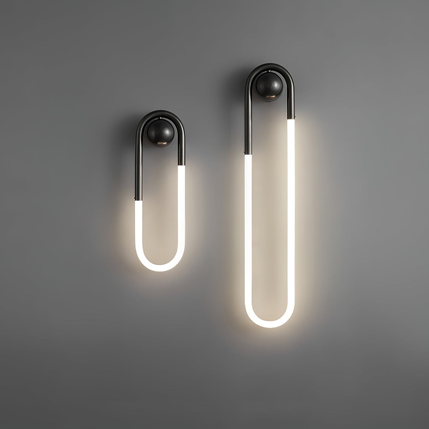 Løkkede messingramme minimalistisk arkitektonisk væglampe