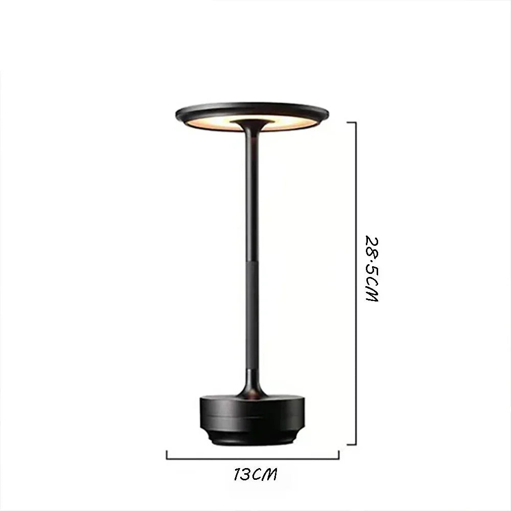 Minimalistisk Aluminium Trådløs Touch Dæmpbar Genopladelig Bordlampe