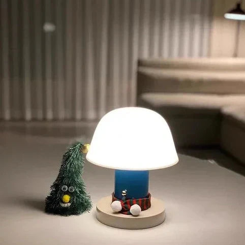 Skulpturel Svampeform Genopladelig Touch Dæmpning Trådløs Bordlampe