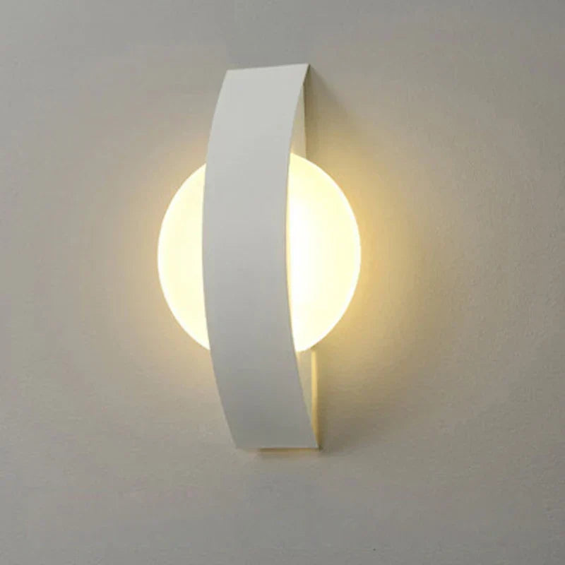 Minimalistisk kugle akryl jern panel væglampe