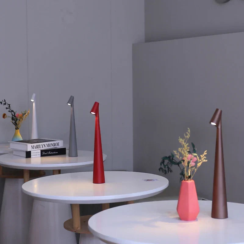 Slank Minimalistisk Trådløs Genopladelig Touch Dæmpbar Bærbar Bordlampe