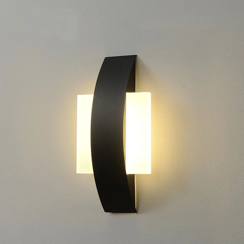 Minimalistisk kugle akryl jern panel væglampe