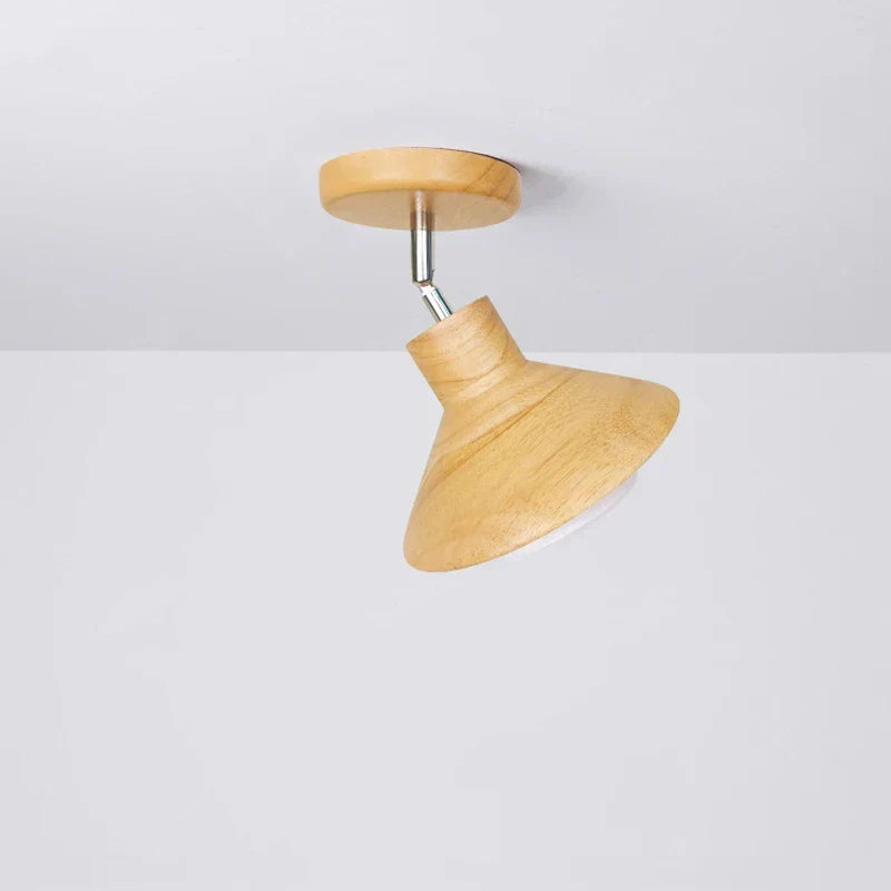 Naturligt træ kegle silhuet skandinavisk minimalistisk loftlampe