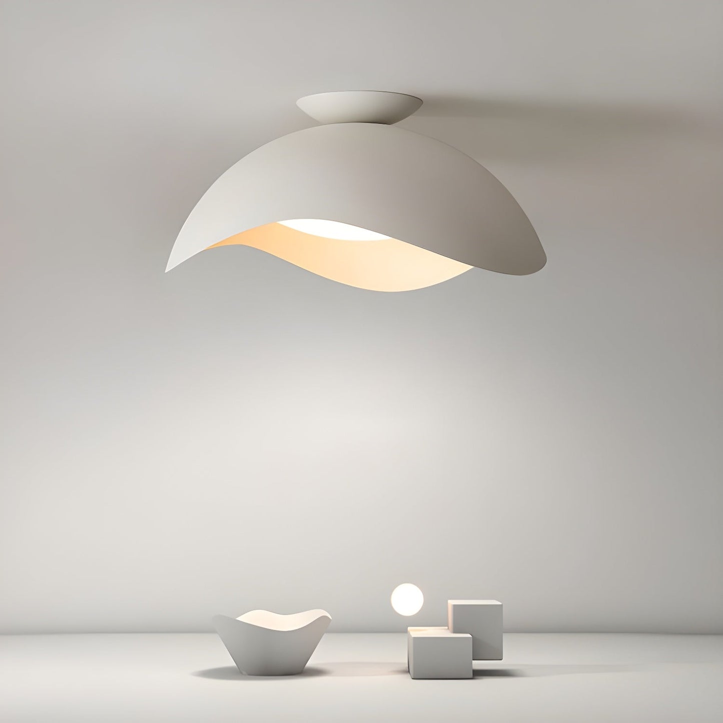 Lyraen | Nordisk bølgesilhuet integreret LED loftslampe