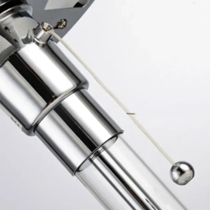 Bauhaus frostet glas kuppel krom bordlampe
