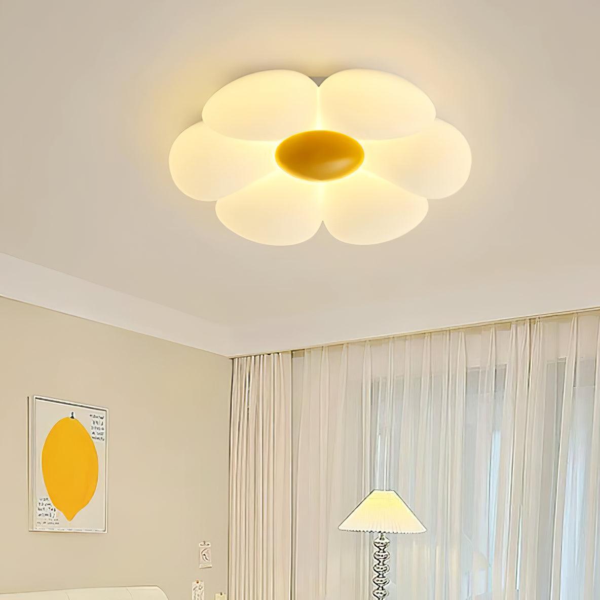 Lyravind | Sekskantet bladsilhuet loftslampe med flush montering