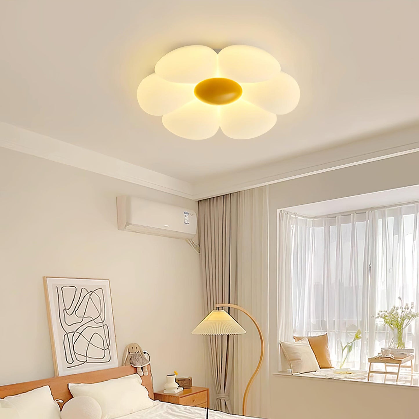 Lyravind | Sekskantet bladsilhuet loftslampe med flush montering