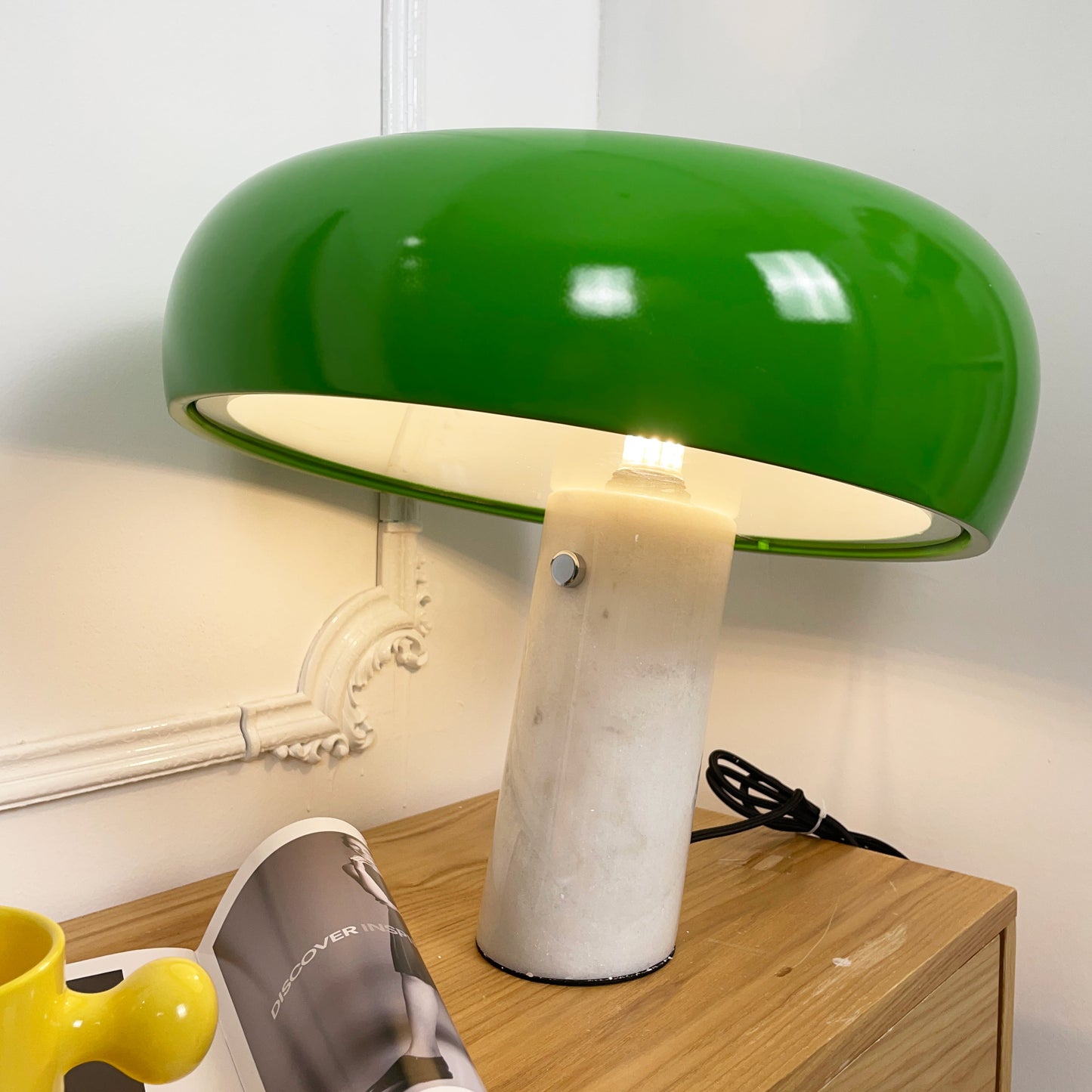 Kendrivol | Kuppelformet silhuet italiensk marmor accent bordlampe  
